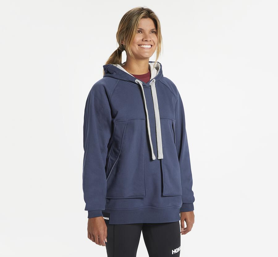 Hoka One One Mens Hoodie - Bondi - Navy - VDSC75148